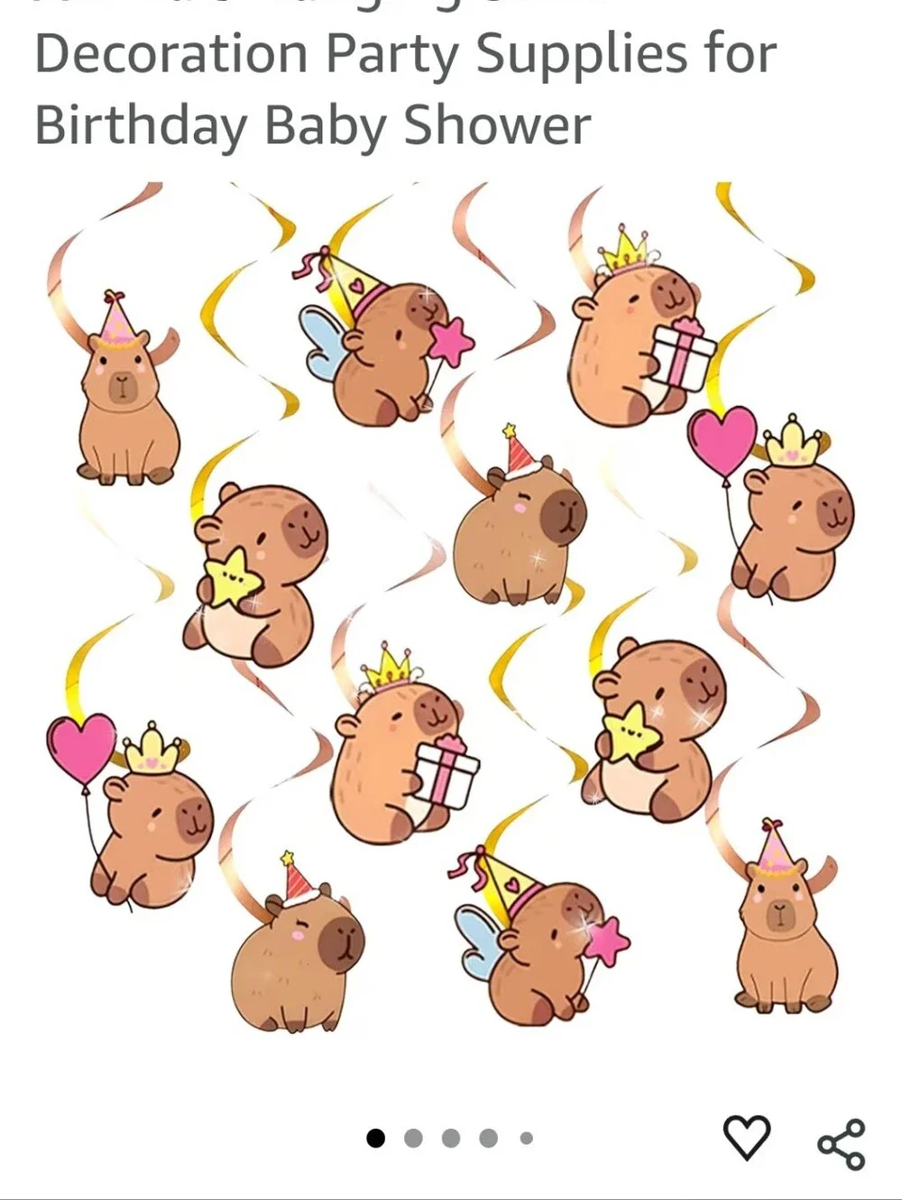Cute Hamster Happy Birthday Banner - Orange